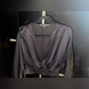 HYFVE Black V-Neck Top